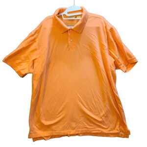 Gold Label Roundtree & Yorke Mens Polo Orange Size 2X Big 100% Cotton Pullover